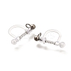 201 Stainless Steel Clip-on Earring Settings STAS-F311-15P-2