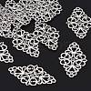 Tibetan Style Alloy Rhombus Filigree Joiners Links TIBE-5377-AS-LF-1