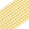 Eco-Friendly Dyed Glass Pearl Round Beads Strands HY-A008-8mm-RB012-1