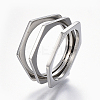 Tarnish Resistant 304 Stainless Steel Wide Band Finger Rings RJEW-E153-02P-17mm-1