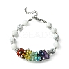 Natural Howlite Beaded Bracelet BJEW-TA00402-02-1