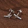 925 Sterling Silver Clear Cubic Zirconia Stud Earrings EJEW-Q032-01D-P-2