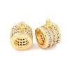 Brass Micro Pave Cubic Zirconia Tube Bails ZIRC-M075-05G-A-NR-1