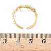 304 Stainless Steel Cubic Zirconia Cuff Open Rings for Women LS-RJEW-Z122-02G-04-5