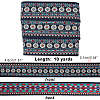 SUPERFINDINGS 10 Yards Ethnic Style Embroidery Polyester Ribbons OCOR-FH0001-12-5