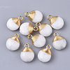 Natural White Jade Pendants G-S359-021G-1