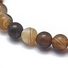 Natural Banded Agate/Striped Agate Bead Stretch Bracelets BJEW-K212-B-003-2