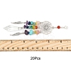 Chakra Natural & Synthetic Gemstone Chips & Alloy Pendant Decorations HJEW-FS00024-5