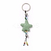 Star Natural Lava Rock Beads Keychain KEYC-O011-06M-2