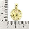 Brass Micro Pave Cubic Zirconia Pendants KK-K354-03G-05-3
