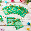 50Pcs Heart Printed Organza Bags OP-TADJ0001-01I-4