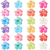 36Pcs Wooden Flower Pendant Decoration HJEW-SC0002-95-7