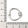 Rack Plating Brass Micro Pave Clear Cubic Zirconia Screw Carabiner Lock Charms KK-D047-08P-3