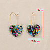 Resin Hoop Earrings FS-WG60B6C-02-3