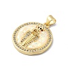Brass Micro Pave Clear Cubic Zirconia Pendants KK-A221-28A-G-2