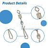 100Pcs Brass with Stainless Steel Fishing Fishhook Connector Clasp FIND-FH0010-48P-5