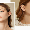 2 Pairs Brass Micro Pave Clear Cubic Zirconia Stud Earrings for Women EJEW-LP0001-57G-4