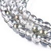 Full Rainbow Plated Round Electroplated Glass Beads Strands EGLA-I002-8mm-01-3