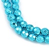 Baking Paint Electroplated Synthetic Non-magnetic Hematite Beads Strands G-H072-A01-01B-3