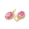 Real 18K Gold Plated Brass Micro Pave Cubic Zirconia Pendants KK-M243-07G-03-3