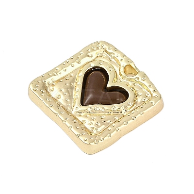 Rack Plating Alloy Enamel Pendants PALLOY-P309-04G-02-1