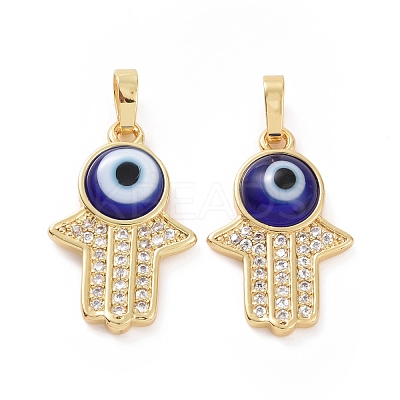Brass Micro Pave Cubic Zirconia Pendants ZIRC-F136-02G-04-1