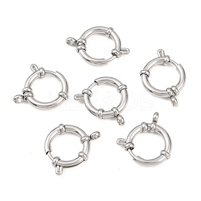 Tarnish Resistant 304 Stainless Steel Spring Ring Clasps LS-STAS-R083-03-1