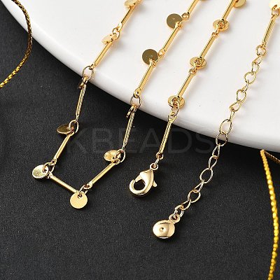 Brass Flat Round Pendant Necklaces NJEW-F329-02G-1