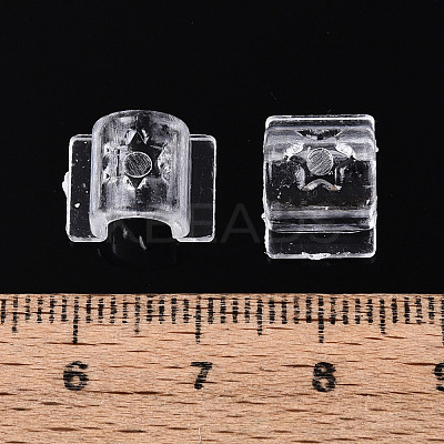 Transparent AS Plastic Base Buckle Hair Findings FIND-T064-004A-01-1