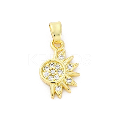 Brass Micro Pave Cubic Zirconia Pendants KK-S510-12G-1