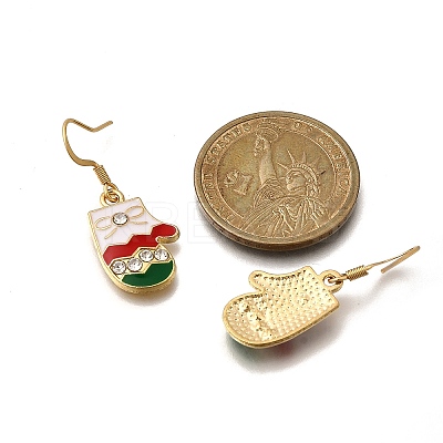 Alloy Enamel Dangle Earrings EJEW-JE06606-1