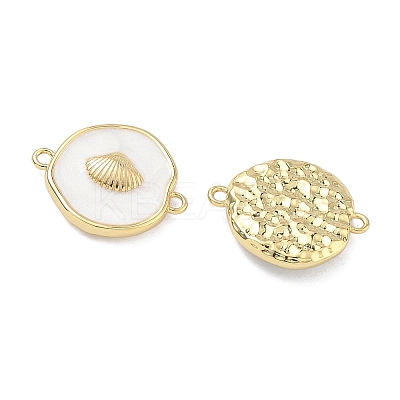 Ocean Brass Enamel Connector Charms KK-C251-05G-01D-1