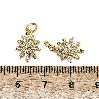 Brass Micro Pave Cubic Zirconia Pendants KK-I358-043G-1
