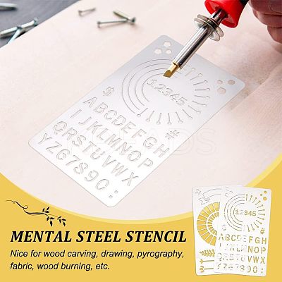 2Pcs 2 Style 304 Stainless Steel Cutting Dies Stencils DIY-FG0001-92-1