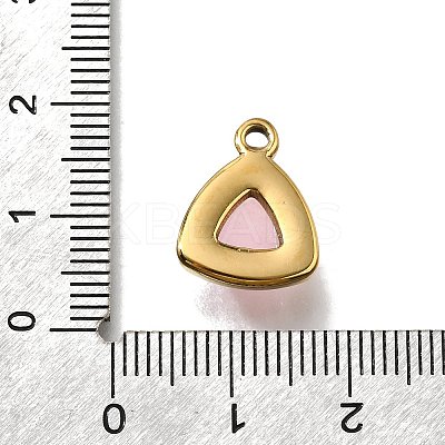 Natural Rose Quartz Triangle Charms LS-STAS-D310-02G-02-1