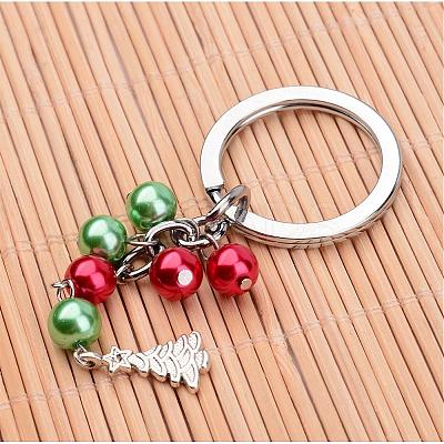 Glass Pearl Bead Keychain KEYC-JKC00074-1