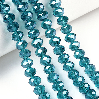Electroplate Glass Beads Strands EGLA-A034-T6mm-A33-1
