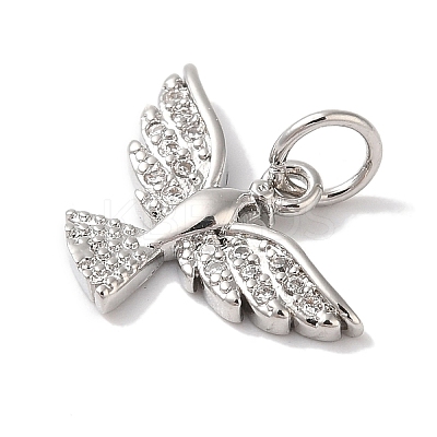 Rack Plating Brass & Cubic Zirconia Pendants KK-L216-052P-1