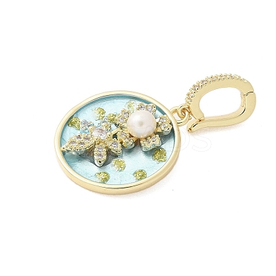 Brass Enamel Pendants KK-F886-03G-01-1