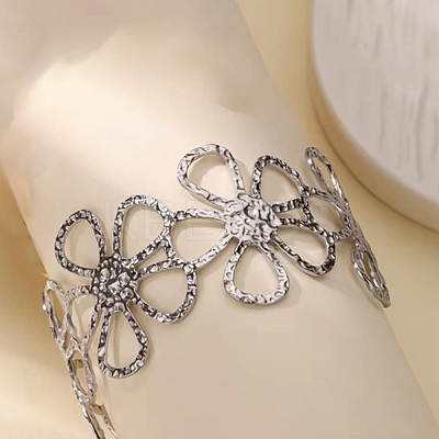 304 Stainless Steel Cuff Bangles BJEW-B135-01A-P-1