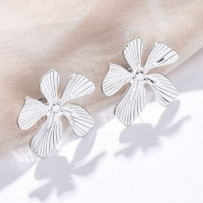 304 Stainless Steel Stud Earrings for Women EJEW-K306-20P-1