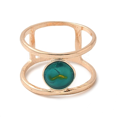 Alloy with Turquoise Round Finger Ring for Women FS-WGC40FF-05-1