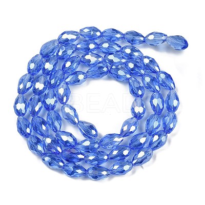 Transparent Electroplate Glass Beads Strands LS-EGLA-N013-T10mm-B10-1