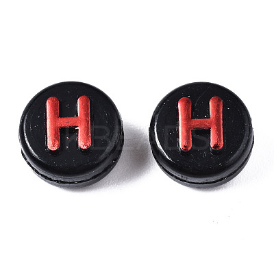 Opaque Black Acrylic Beads MACR-Q242-009D-1