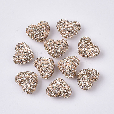Polymer Clay Rhinestone Beads X-RB-S055-26A-01-1