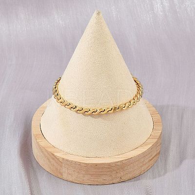 304 Stainless Steel Link Chain Bracelets for Women BJEW-Z143-05G-1