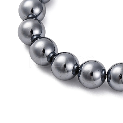 8mm Round Terahertz Stone Beaded Necklaces NJEW-H045-02-1