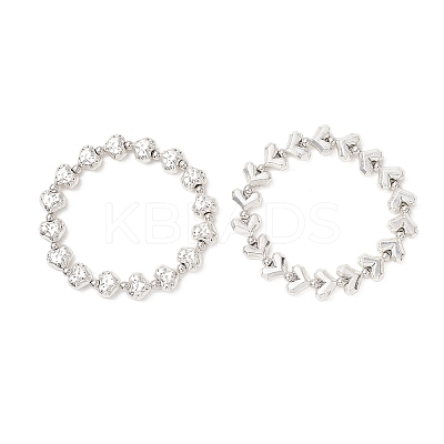 2Pcs 2 Styles Alloy & Electroplate Non-magnetic Synthetic Hematite Beaded Stretch Bracelets for Women BJEW-JB13373-1