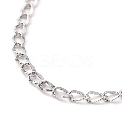 Non-Tarnish 304 Stainless Steel Curb Chain Bracelet for Men Women BJEW-E031-15P-01-1