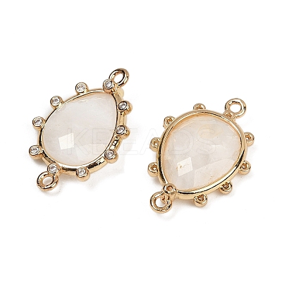Natural Moonstone Faceted Connector Charms G-K347-07G-03-1